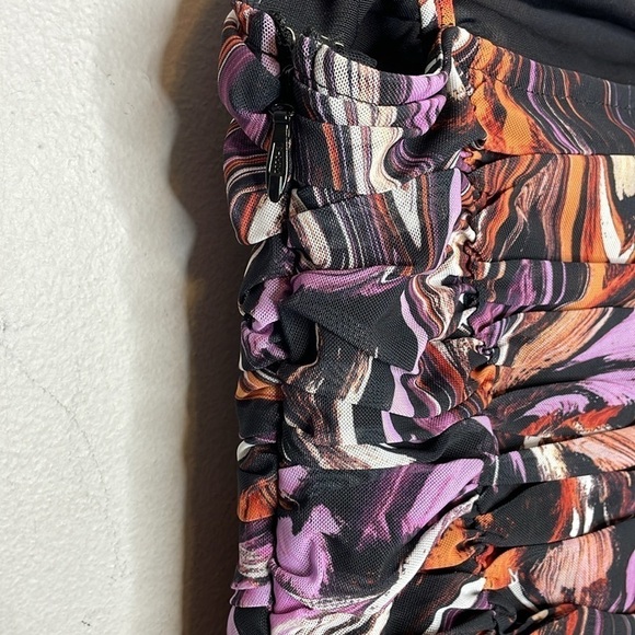 SOLD h:ours Revolve | Dixie Mini Dress Size XS Multicolor Swirl Chiffon - Picture 6 of 7